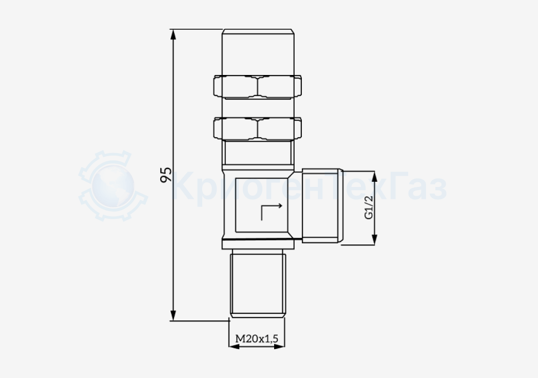клапан предохранительный M20x1,5 (G1/2)
